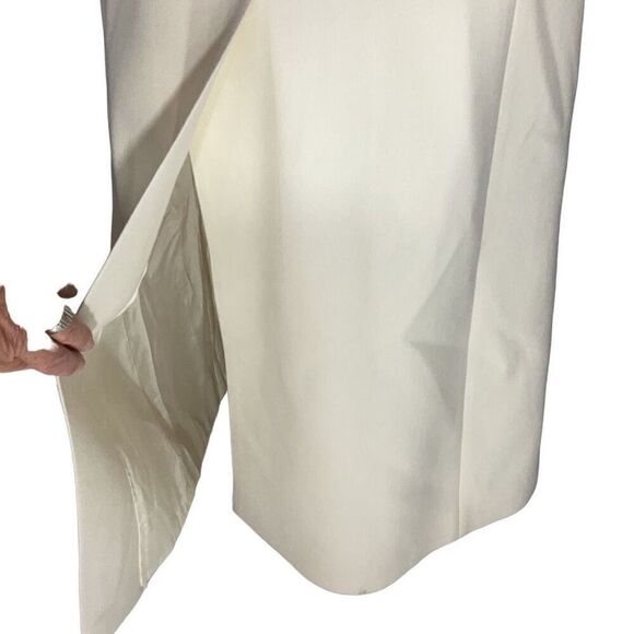 Epoca Modell Bremen Womens Vintage Cream Double Breasted Wool Long Coat Size 36 - Picture 8 of 13